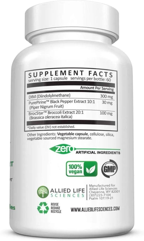 ALLIED LIFE SCIENCES - Allied Life Sciences DIM Supplement 300Mg. 60 Capsulas - The Red Vitamin MX - Suplementos Alimenticios - {{ shop.shopifyCountryName }}