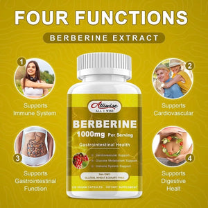 ALLIWISE - Alliwise Berberine Supplement 1000Mg. 120 Capsulas - The Red Vitamin MX - Suplementos Alimenticios - {{ shop.shopifyCountryName }}