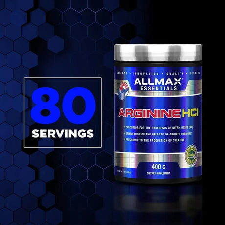 ALLMAX NUTRITION - ALLMAX Essentials ARGININE HCL 400Gr. - The Red Vitamin MX - Suplementos Alimenticios - {{ shop.shopifyCountryName }}