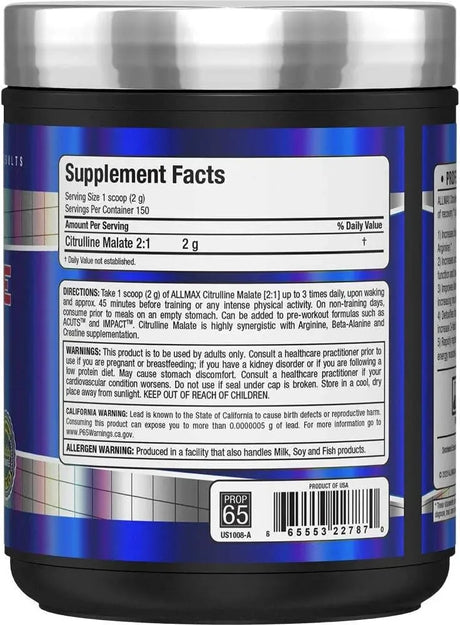 ALLMAX NUTRITION - ALLMAX Essentials CITRULLINE MALATE 2:1 Powder 300Gr. - The Red Vitamin MX - Suplementos Alimenticios - {{ shop.shopifyCountryName }}