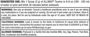 ALLMAX NUTRITION - ALLMAX Essentials Taurine Powder 400Gr. - The Red Vitamin MX - Suplementos Alimenticios - {{ shop.shopifyCountryName }}