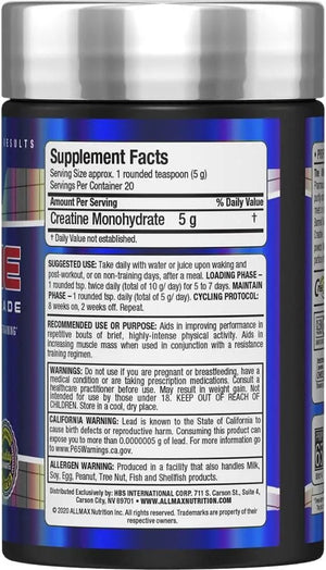 ALLMAX NUTRITION - ALLMAX Nutrition Micronized Creatine Powder 20 Servicios 100Gr. - The Red Vitamin MX - Suplementos Alimenticios - {{ shop.shopifyCountryName }}