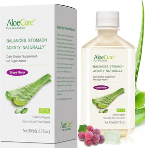 ALOECURE - AloeCure USDA Organic Aloe Vera Juice Grape Flavor 500Ml. - The Red Vitamin MX - Suplementos Alimenticios - {{ shop.shopifyCountryName }}