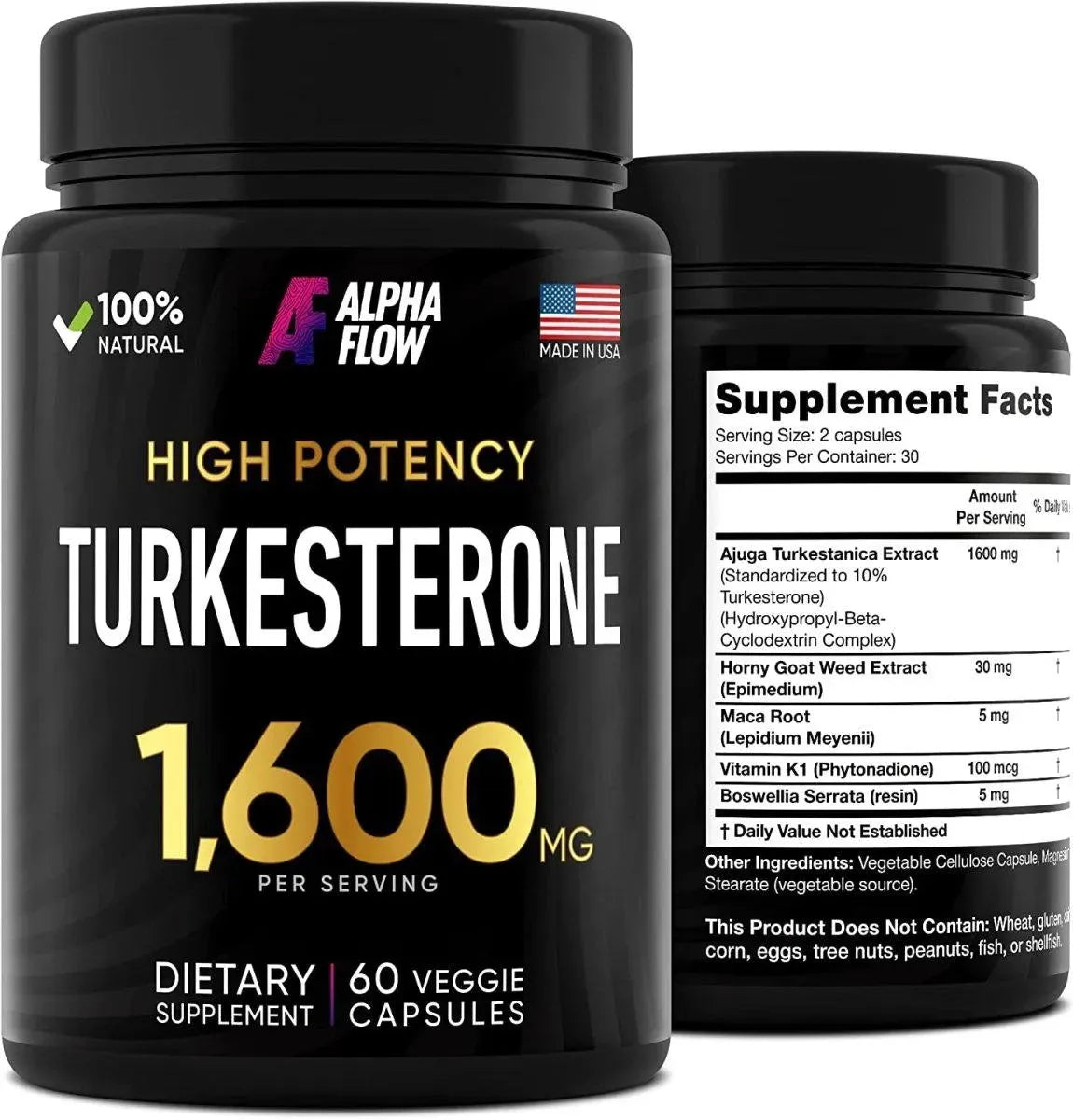 ALPHA FLOW - Alpha Flow Turkesterone Supplement 1600Mg. 60 Capsulas - The Red Vitamin MX - Suplementos Alimenticios - {{ shop.shopifyCountryName }}