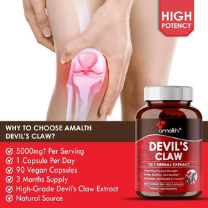 AMALTH - Amalth Devils Claw Extract 5000Mg. 90 Capsulas - The Red Vitamin MX - Suplementos Alimenticios - {{ shop.shopifyCountryName }}