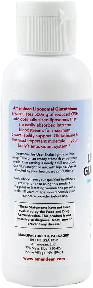 AMANDEAN - Amandean Liposomal Glutathione 500Mg. 120Ml. - The Red Vitamin MX - Suplementos Alimenticios - {{ shop.shopifyCountryName }}