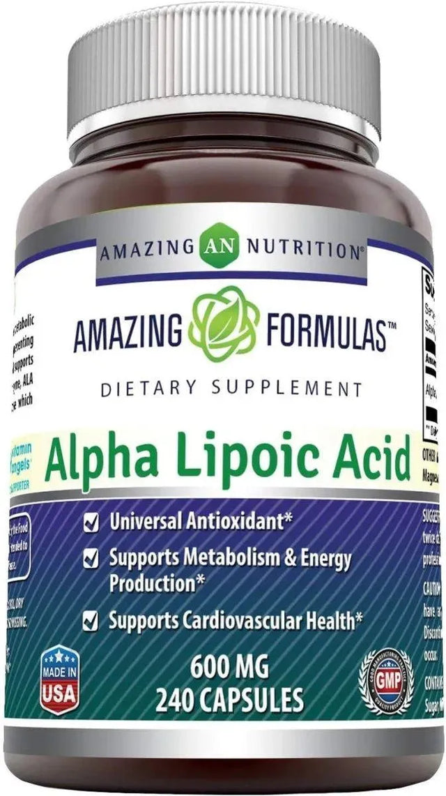 AMAZING FORMULAS - Amazing Formulas Alpha Lipoic Acid 600Mg. 240 Capsulas - The Red Vitamin MX - Suplementos Alimenticios - {{ shop.shopifyCountryName }}