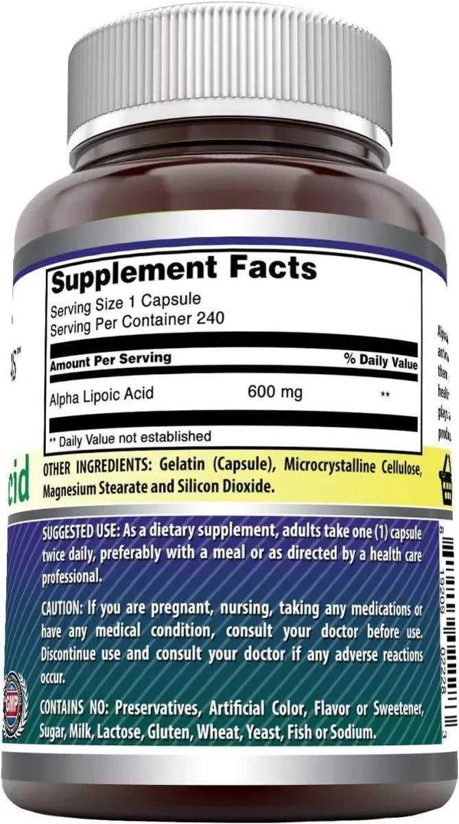 AMAZING FORMULAS - Amazing Formulas Alpha Lipoic Acid 600Mg. 240 Capsulas - The Red Vitamin MX - Suplementos Alimenticios - {{ shop.shopifyCountryName }}