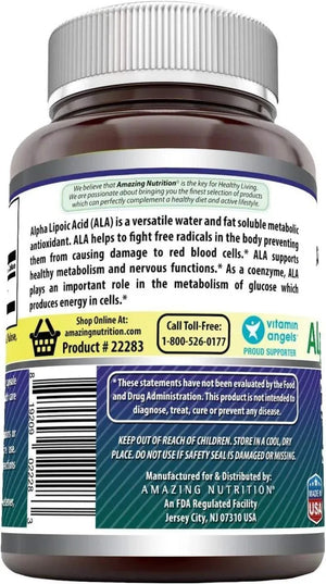 AMAZING FORMULAS - Amazing Formulas Alpha Lipoic Acid 600Mg. 240 Capsulas - The Red Vitamin MX - Suplementos Alimenticios - {{ shop.shopifyCountryName }}