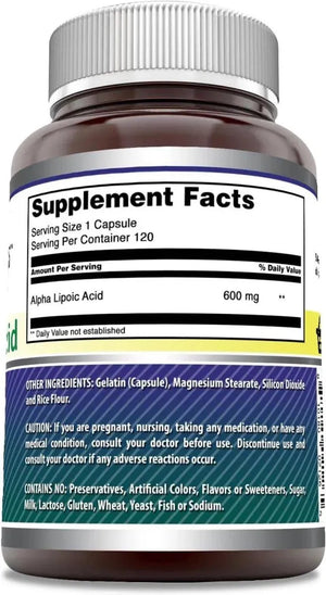 AMAZING FORMULAS - Amazing Formulas Alpha Lipoic Acid ALA 600Mg. 120 Capsulas 2 Pack - The Red Vitamin MX - Suplementos Alimenticios - {{ shop.shopifyCountryName }}