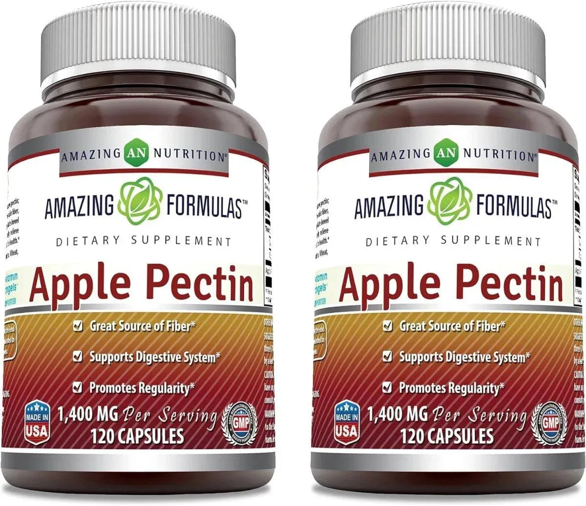 AMAZING FORMULAS - Amazing Formulas Apple Pectin 1400Mg. 120 Capsulas 2 Pack - The Red Vitamin MX - Suplementos Alimenticios - {{ shop.shopifyCountryName }}