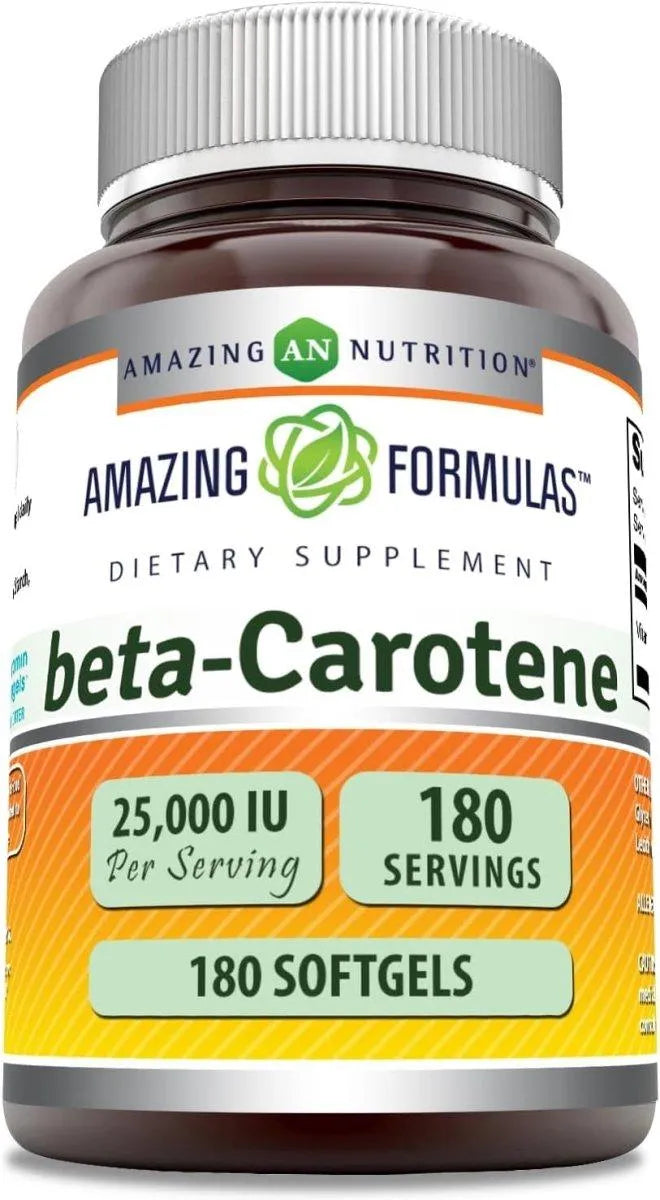 AMAZING FORMULAS - Amazing Formulas Beta Carotene 25000 IU 180 Capsulas Blandas - The Red Vitamin MX - Suplementos Alimenticios - {{ shop.shopifyCountryName }}