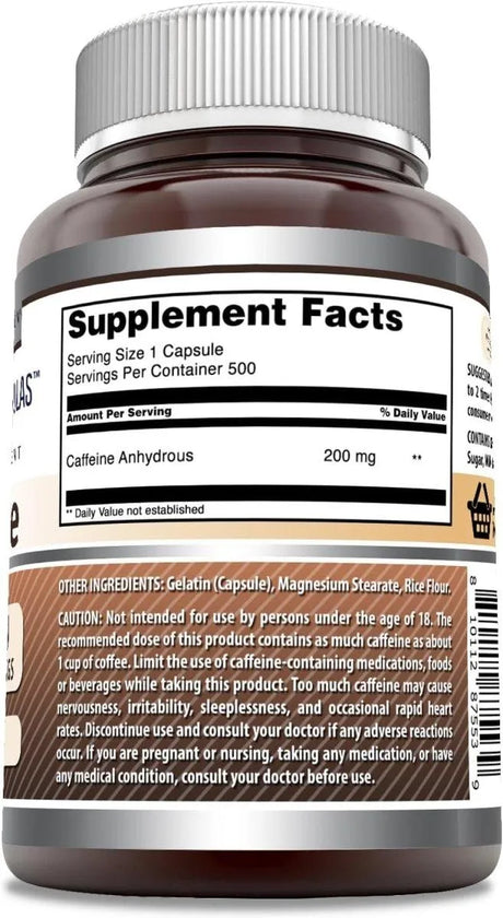 AMAZING FORMULAS - Amazing Formulas Caffeine 200Mg. 500 Capsulas - The Red Vitamin MX - Suplementos Alimenticios - {{ shop.shopifyCountryName }}