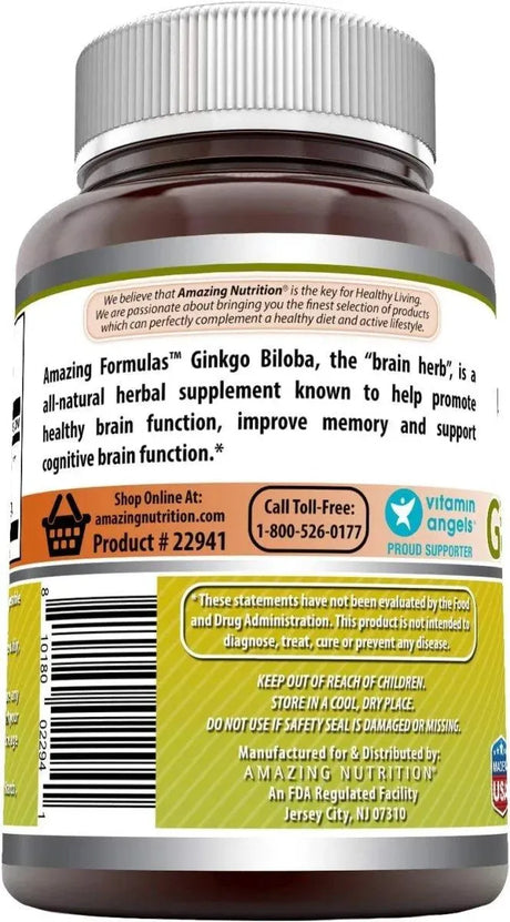AMAZING FORMULAS - Amazing Formulas Ginkgo Biloba 60Mg. 120 Capsulas - The Red Vitamin MX - Suplementos Alimenticios - {{ shop.shopifyCountryName }}