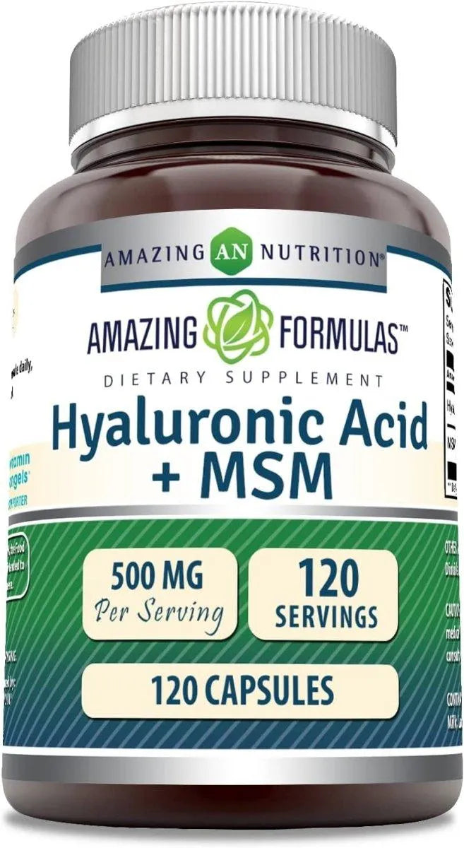 AMAZING FORMULAS - Amazing Formulas Hyaluronic Acid & MSM 500Mg. 120 Capsulas - The Red Vitamin MX - Suplementos Alimenticios - {{ shop.shopifyCountryName }}