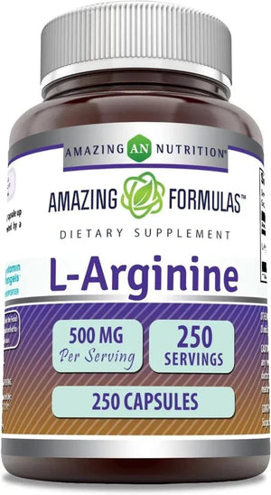 AMAZING FORMULAS - Amazing Formulas L-Arginine 500Mg. 250 Capsulas - The Red Vitamin MX - Suplementos Alimenticios - {{ shop.shopifyCountryName }}