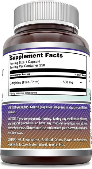 AMAZING FORMULAS - Amazing Formulas L-Arginine 500Mg. 250 Capsulas - The Red Vitamin MX - Suplementos Alimenticios - {{ shop.shopifyCountryName }}