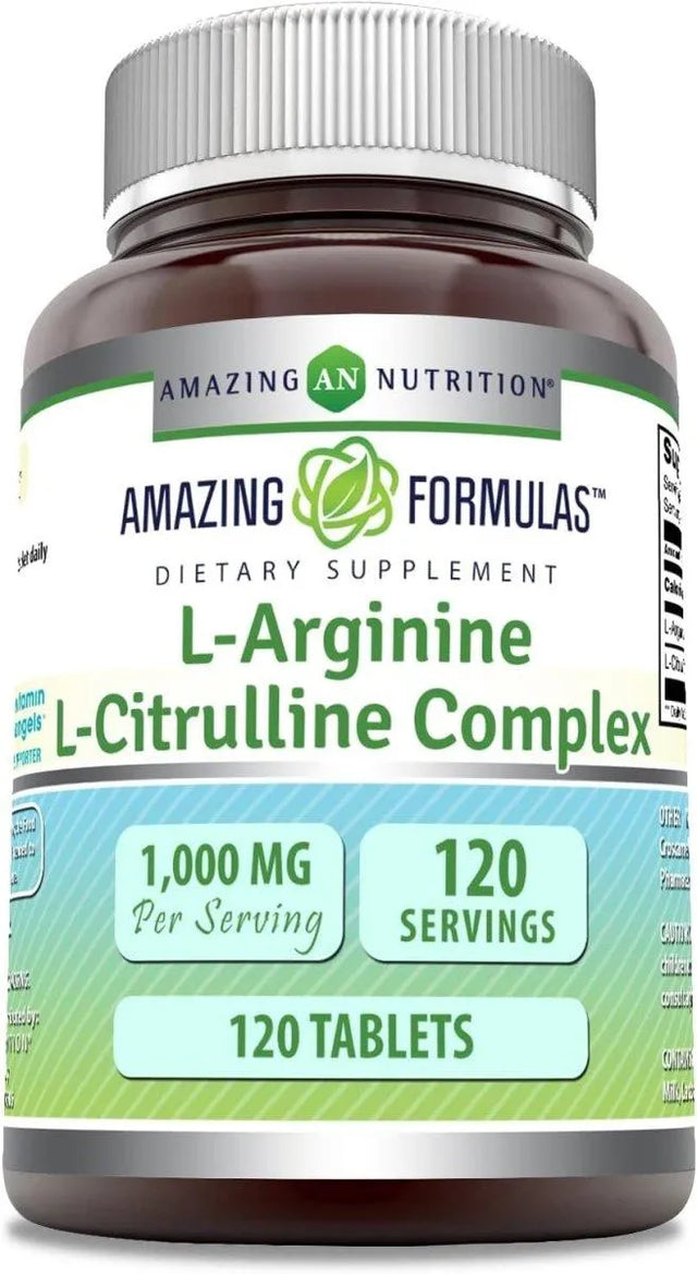 AMAZING FORMULAS - Amazing Formulas L-Arginine L-Citrulline Complex 1000Mg. 120 Tabletas - The Red Vitamin MX - Suplementos Alimenticios - {{ shop.shopifyCountryName }}