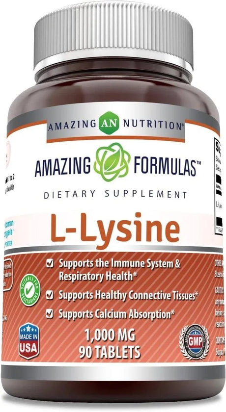 AMAZING FORMULAS - Amazing Formulas L-Lysine 1000Mg. 90 Tabletas - The Red Vitamin MX - Suplementos Alimenticios - {{ shop.shopifyCountryName }}