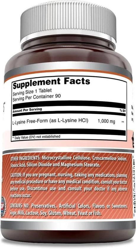 AMAZING FORMULAS - Amazing Formulas L-Lysine 1000Mg. 90 Tabletas - The Red Vitamin MX - Suplementos Alimenticios - {{ shop.shopifyCountryName }}