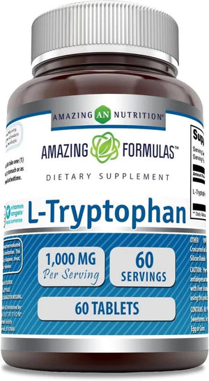 AMAZING FORMULAS - Amazing Formulas L-Tryptophan 1000Mg. 60 Tabletas - The Red Vitamin MX - Suplementos Alimenticios - {{ shop.shopifyCountryName }}