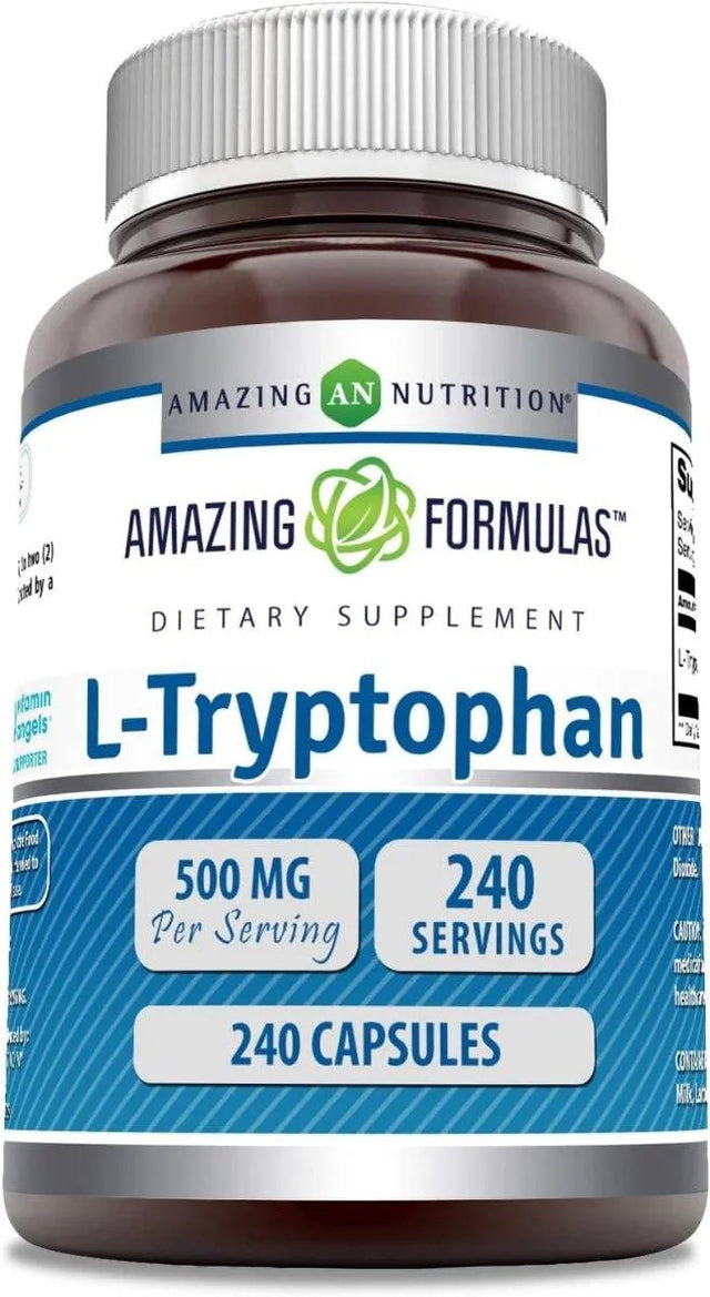 AMAZING FORMULAS - Amazing Formulas L-Tryptophan 500Mg. 240 Capsulas - The Red Vitamin MX - Suplementos Alimenticios - {{ shop.shopifyCountryName }}