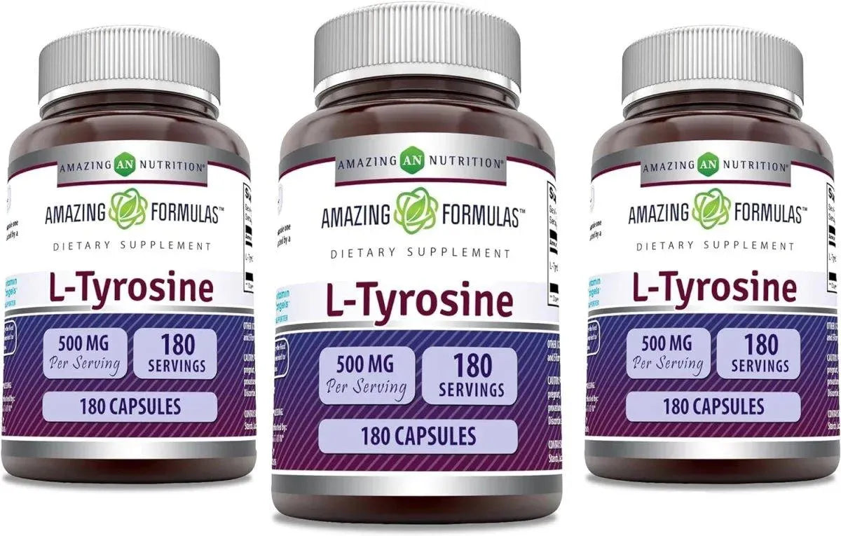 AMAZING FORMULAS - Amazing Formulas L-Tyrosine 500Mg. 180 Capsulas 3 Pack - The Red Vitamin MX - Suplementos Alimenticios - {{ shop.shopifyCountryName }}