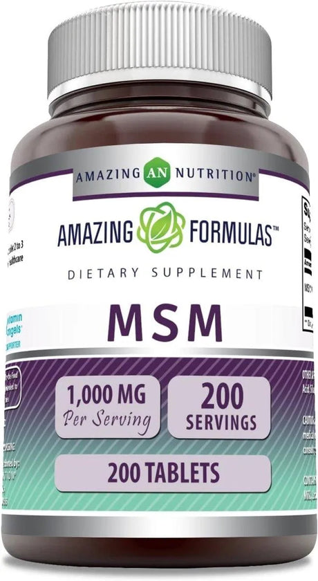 AMAZING FORMULAS - Amazing Formulas MSM 1000Mg. 200 Tabletas - The Red Vitamin MX - Suplementos Alimenticios - {{ shop.shopifyCountryName }}