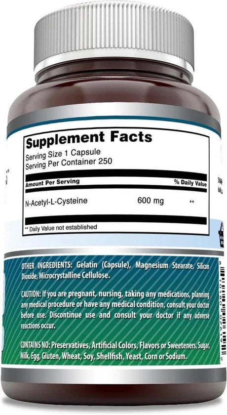 AMAZING FORMULAS - Amazing Formulas NAC N-Acetyl Cysteine 600Mg. 250 Capsulas - The Red Vitamin MX - Suplementos Alimenticios - {{ shop.shopifyCountryName }}