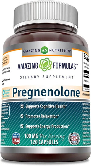 AMAZING FORMULAS - Amazing Formulas Pregnenolone 100Mg. 120 Capsulas - The Red Vitamin MX - Suplementos Alimenticios - {{ shop.shopifyCountryName }}