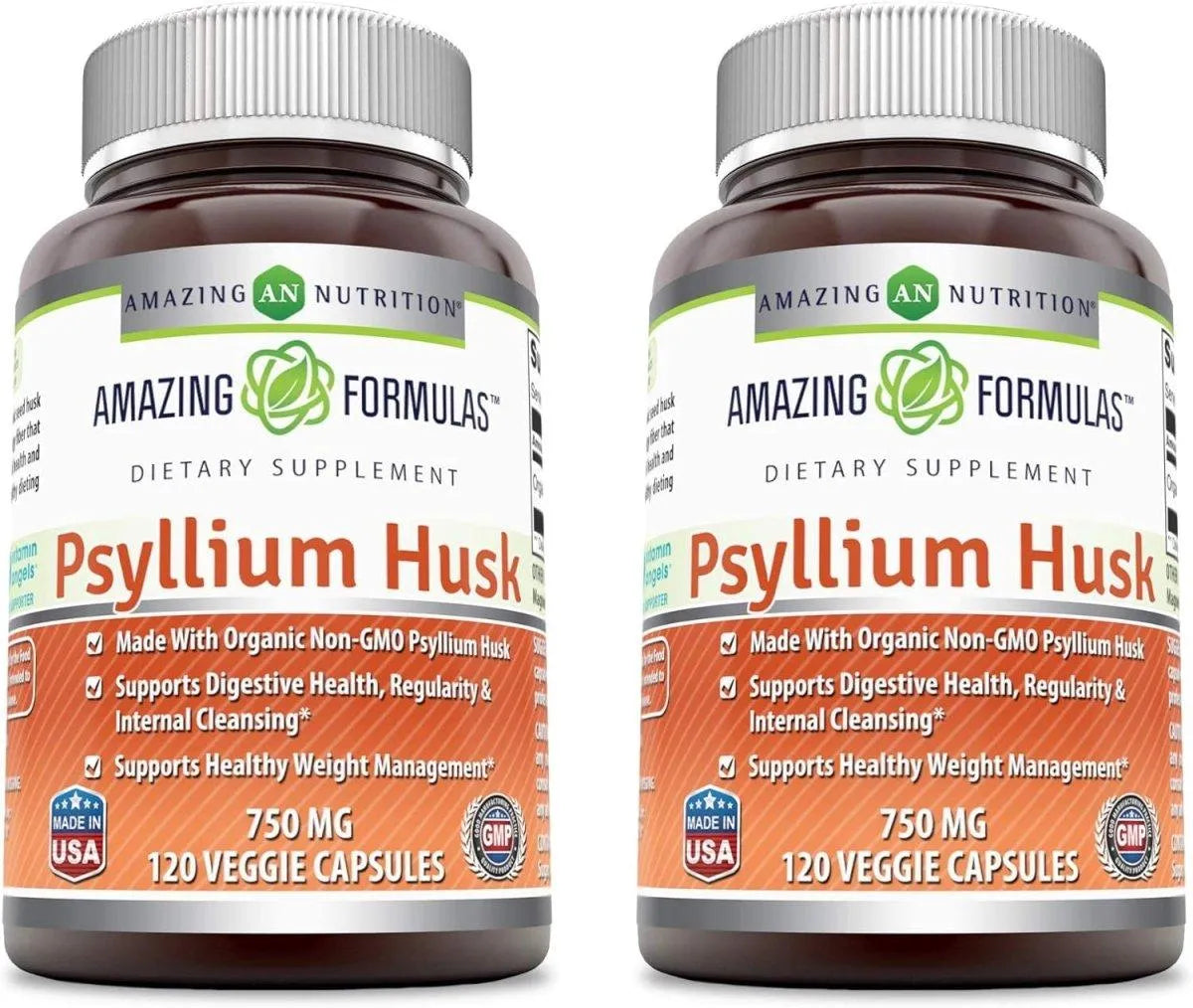 AMAZING FORMULAS - Amazing Formulas Psyllium Husk 750Mg. 120 Capsulas 2 Pack - The Red Vitamin MX - Suplementos Alimenticios - {{ shop.shopifyCountryName }}