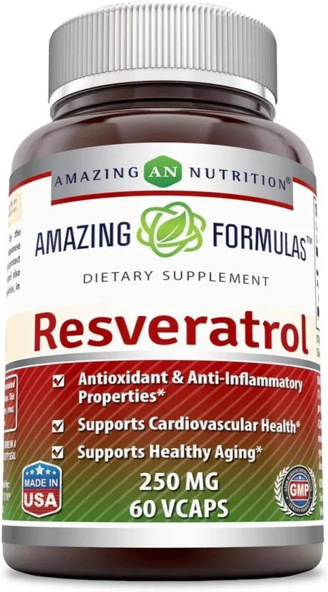 AMAZING FORMULAS - Amazing Formulas Resveratrol 250Mg. 60 Capsulas - The Red Vitamin MX - Suplementos Alimenticios - {{ shop.shopifyCountryName }}