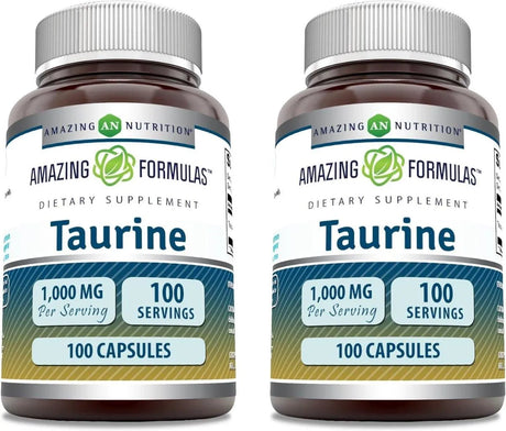 AMAZING FORMULAS - Amazing Formulas Taurine 1000Mg. 100 Capsulas 2 Pack - The Red Vitamin MX - Suplementos Alimenticios - {{ shop.shopifyCountryName }}