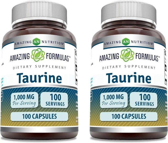 AMAZING FORMULAS - Amazing Formulas Taurine 1000Mg. 100 Capsulas 2 Pack - The Red Vitamin MX - Suplementos Alimenticios - {{ shop.shopifyCountryName }}