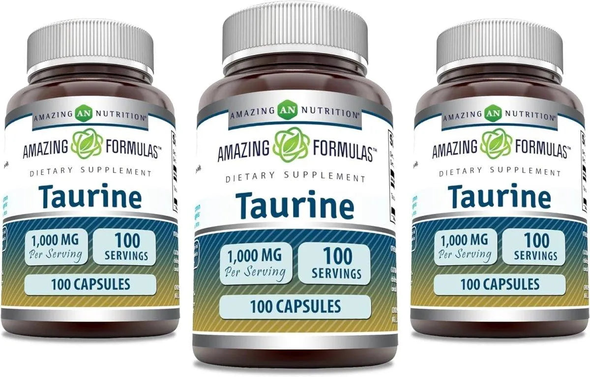 AMAZING FORMULAS - Amazing Formulas Taurine 1000Mg. 100 Capsulas 3 Pack - The Red Vitamin MX - Suplementos Alimenticios - {{ shop.shopifyCountryName }}