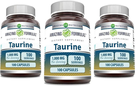 AMAZING FORMULAS - Amazing Formulas Taurine 1000Mg. 100 Capsulas 3 Pack - The Red Vitamin MX - Suplementos Alimenticios - {{ shop.shopifyCountryName }}