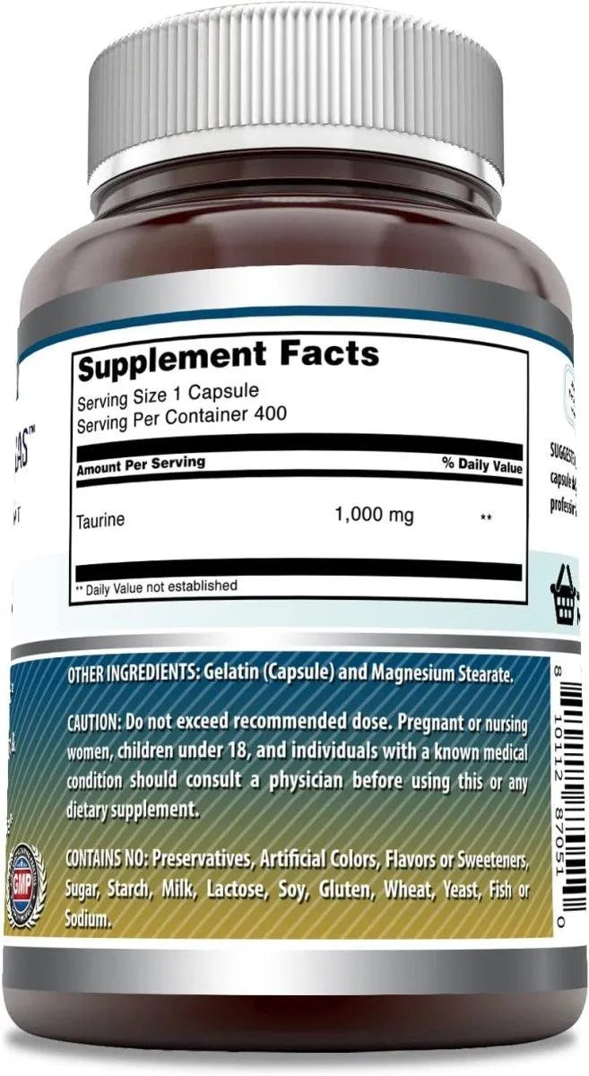 AMAZING FORMULAS - Amazing Formulas Taurine 1000Mg. 400 Capsulas - The Red Vitamin MX - Suplementos Alimenticios - {{ shop.shopifyCountryName }}