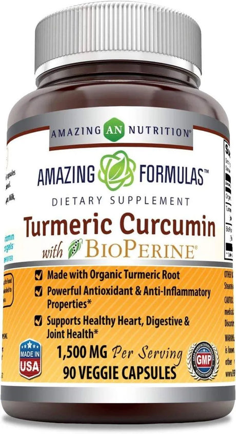 AMAZING FORMULAS - Amazing Formulas Turmeric Curcumin with BioPerine 1500Mg. 90 Capsulas - The Red Vitamin MX - Suplementos Alimenticios - {{ shop.shopifyCountryName }}