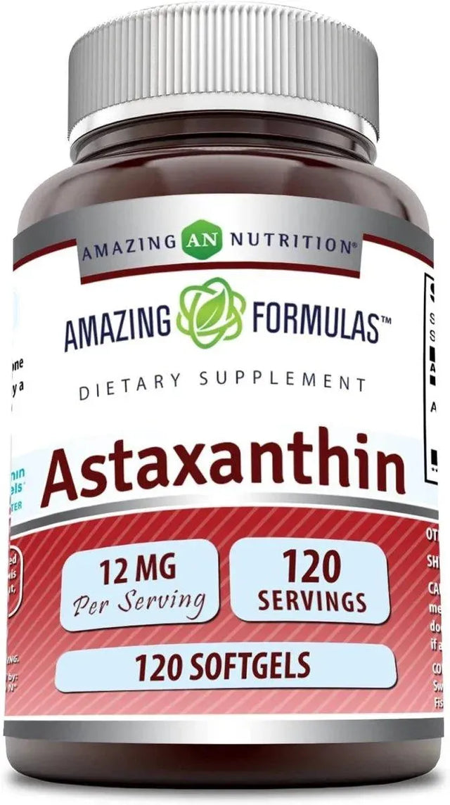 AMAZING FORMULAS - Amazing Nutrition Astaxanthin 12Mg. 120 Capsulas Blandas - The Red Vitamin MX - Suplementos Alimenticios - {{ shop.shopifyCountryName }}