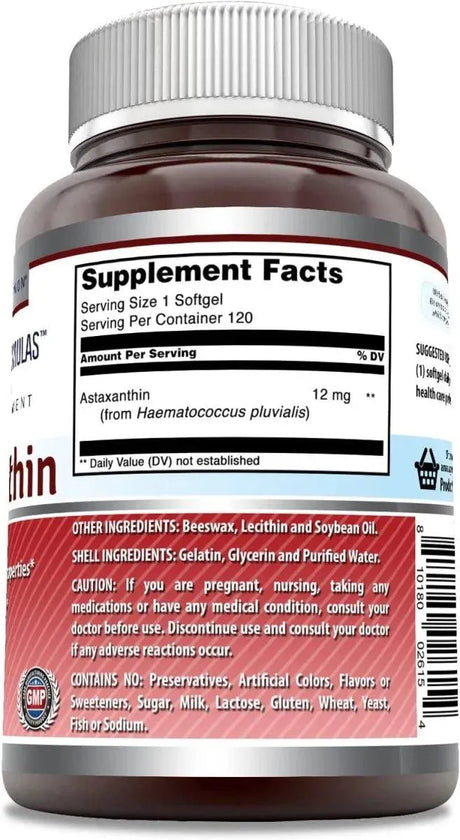 AMAZING FORMULAS - Amazing Nutrition Astaxanthin 12Mg. 120 Capsulas Blandas - The Red Vitamin MX - Suplementos Alimenticios - {{ shop.shopifyCountryName }}