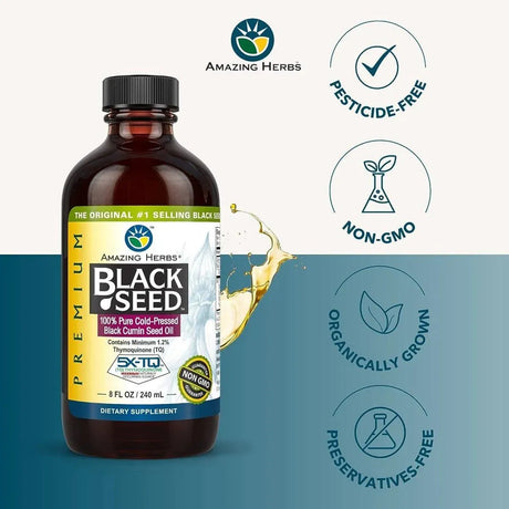 AMAZING HERBS - Amazing Herbs Premium Black Seed Oil 240Ml. - The Red Vitamin MX - Suplementos Alimenticios - {{ shop.shopifyCountryName }}