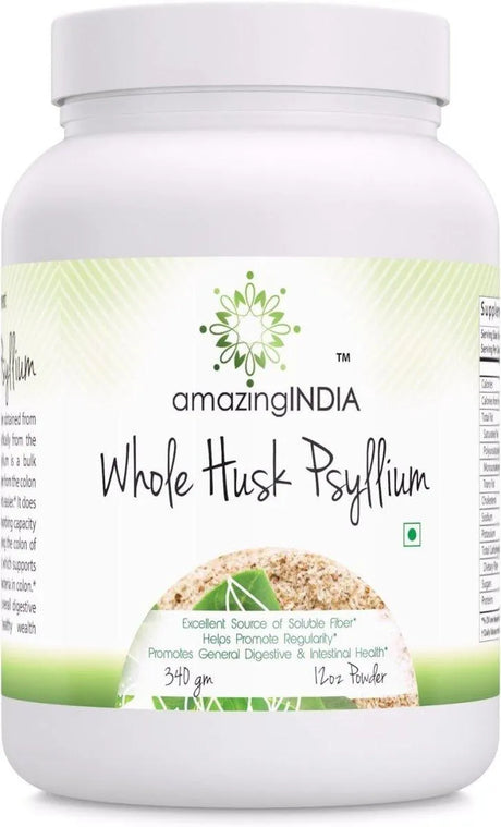 AMAZING INDIA - Amazing India USDA Organic Whole Psyllium Husk 340Gr. - The Red Vitamin MX - Suplementos Alimenticios - {{ shop.shopifyCountryName }}