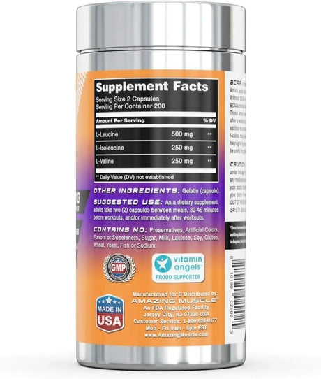 AMAZING MUSCLE - Amazing Muscle BCAA 2:1:1 1000Mg. 400 Capsulas - The Red Vitamin MX - Suplementos Alimenticios - {{ shop.shopifyCountryName }}