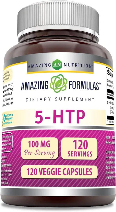 AMAZING NUTRITION - Amazing Nutrition Amazing Formulas 5 HTP Hydroxytryptophan 100Mg. 120 Capsulas - The Red Vitamin MX - Suplementos Alimenticios - {{ shop.shopifyCountryName }}