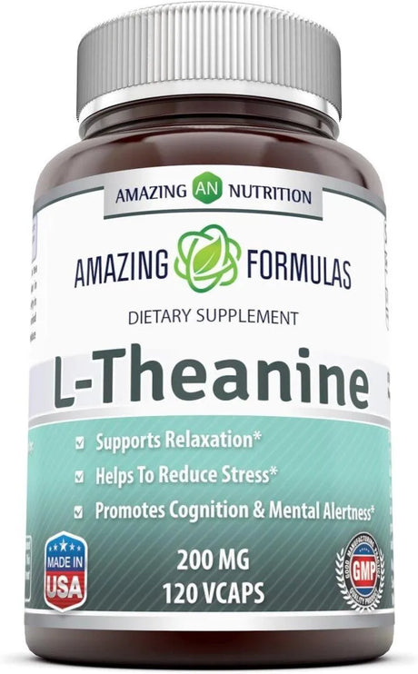 AMAZING NUTRITION - Amazing Nutrition L-Theanine 200Mg. 120 Capsulas - The Red Vitamin MX - Suplementos Alimenticios - {{ shop.shopifyCountryName }}