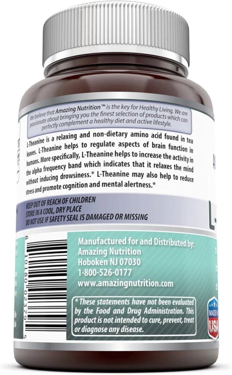 AMAZING NUTRITION - Amazing Nutrition L-Theanine 200Mg. 120 Capsulas - The Red Vitamin MX - Suplementos Alimenticios - {{ shop.shopifyCountryName }}