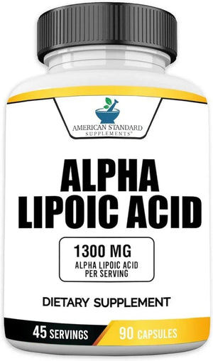 AMERICAN STANDARD SUPPLEMENTS - American Standard Supplements Alpha Lipoic Acid 1300Mg. 90 Capsulas - The Red Vitamin MX - Suplementos Alimenticios - {{ shop.shopifyCountryName }}