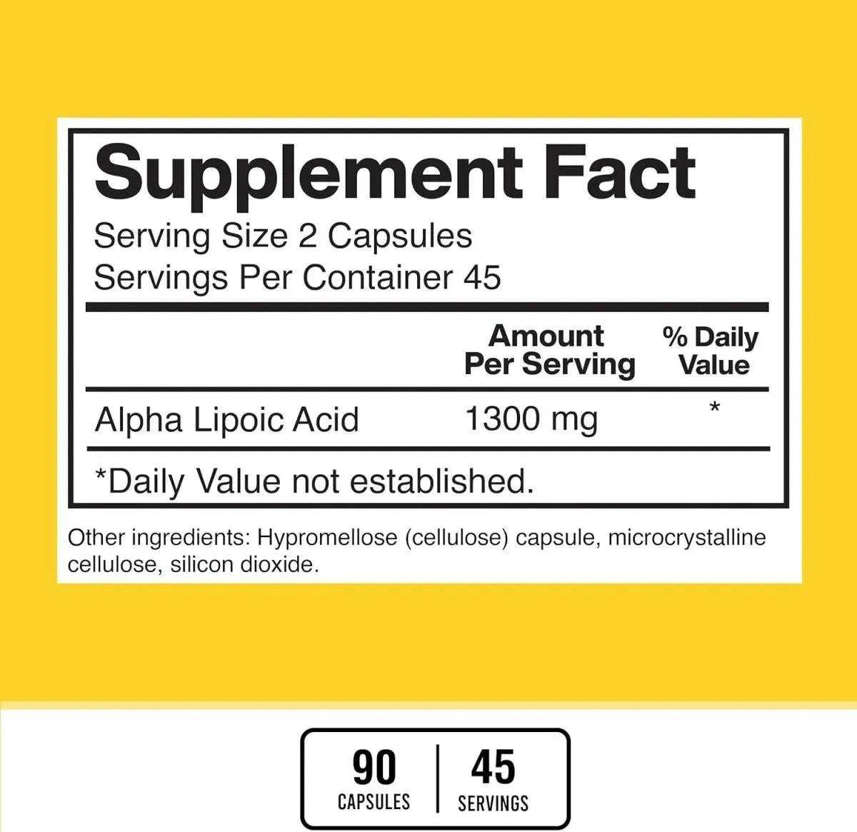 AMERICAN STANDARD SUPPLEMENTS - American Standard Supplements Alpha Lipoic Acid 1300Mg. 90 Capsulas - The Red Vitamin MX - Suplementos Alimenticios - {{ shop.shopifyCountryName }}