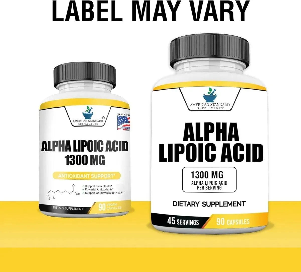 AMERICAN STANDARD SUPPLEMENTS - American Standard Supplements Alpha Lipoic Acid 1300Mg. 90 Capsulas - The Red Vitamin MX - Suplementos Alimenticios - {{ shop.shopifyCountryName }}