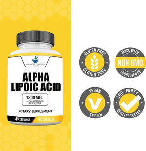 AMERICAN STANDARD SUPPLEMENTS - American Standard Supplements Alpha Lipoic Acid 1300Mg. 90 Capsulas - The Red Vitamin MX - Suplementos Alimenticios - {{ shop.shopifyCountryName }}